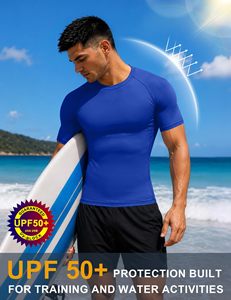 <b>Men's</b> Compression Rash Guard Quick Dry <b>Swim</b> Surf <b>Top</b> Short Sleeve Water Rash Guard Adult Sport <b>Top</b> On Wholesale Cheap Price - Product Image 5