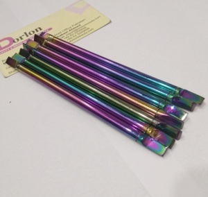 Nouveaux repousse-cuticules multicolores effet arc-en-ciel en acier inoxydable avec logo personnalisé, outil de manucure pour retirer les cuticules des ongles - Product Image 4