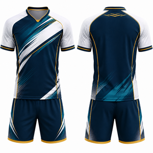 Maillot de football personnalisé pour homme, à manches courtes, géométrique, respirant et sublimé - Product Image 2