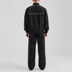 Conjunto de Chaqueta Cortavientos Unisex de Nailon y Poliéster Transpirable con Logotipo Personalizado, Chaqueta con Ribete Reflectante para Hombre, Ropa Deportiva de Verano con Capucha - Product Image 4