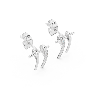 Ensemble de boucles d'oreilles ECLIPS LINE SPARK en diamant de laboratoire, or jaune 18 carats, pour fiançailles, mariage, fête, Saint-Valentin, événement glamour, usage quotidien - Product Image 5