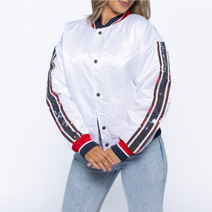 Custom <b>Womens</b> Fleece <b>Varsity</b> <b>Jacket</b> Cotton Polyester Baseball College Letterman Embroidery Breathable <b>Bomber</b> 2026 - Product Image 5