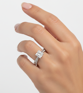 Maravilloso Anillo Solitario de Plata de Ley 925 con Oro Sólido de 10K/14K y Diamante Cultivado en Laboratorio, Anillo de Compromiso con Diamante Princesa - Product Image 6