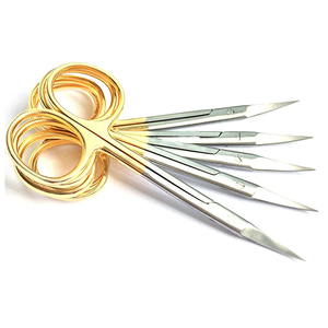 Custom Logo Professional Stainless Steel Curved Cuticle Nail Scissors High Quality Durable Open <b>Ring</b> Manicure Shears Scissors - Product Image 1