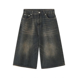 <b>Men's</b> High Waist Leg Denim <b>Shorts</b> <b>White</b> Cotton Casual Summer Style Denim <b>Shorts</b> For <b>Man</b> - Product Image 5