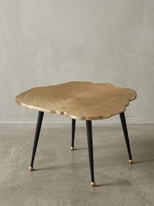 Home Poetry Modern <b>Round</b> Coffee <b>Table</b> With Hammered Finish 42 Cm Diameter Living Room Furniture Contemporary Design - Product Image 5