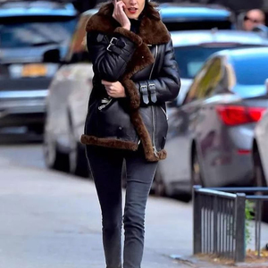 Chaqueta de cuero para mujer, ropa exterior cálida y cómoda, prenda de moda para clima frío. - Product Image 4