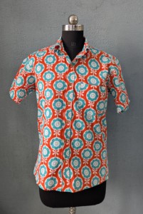 เสื้อเชิ้ตผู้ชายแขนสั้นพิมพ์ลายดอกไม้ผ้าฝ้ายลำลองคอปกสไตล์ฤดูร้อน - Product Image 3