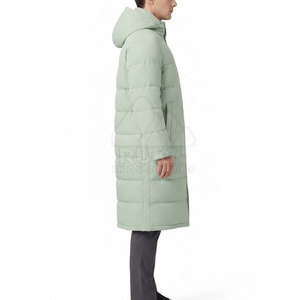 Trendy <b>Men</b> <b>Long</b> Bench <b>Coat</b> Hooded Waterproof Winter Full Zipper Warm Padded Outdoor Casual Clothing Wholesale - Product Image 4
