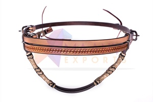 Meilleure qualité Argentine cuir Headstall Rawhide noué sculpture personnaliser Western Headstall fabricant - Product Image 6