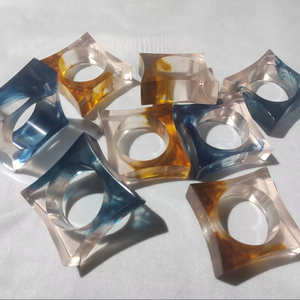 Handmade new <b>resin</b> crafted napkin ring here <b>top</b> seller custom design here wholesale <b>table</b> decor wedding - Product Image 1