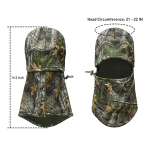 All Seasons Summer Polyester Mesh Camo Neck UV Protection Breathable Hunting Mask Outdoor Hiking Hunting Balaclava - Product Image 1