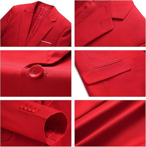 Blazer de Costume de Mariage Homme Grande Taille Simple Boutonnage Haute Qualité Coupe Slim Imperméable Coupe-Vent Anti-Plis Personnalisable - Product Image 4
