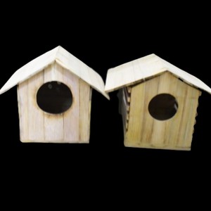 บ้านนกไม้ไผ่ทำมือพร้อมงานสานหญ้า - ของตกแต่งสวนขายส่ง - Product Image 4