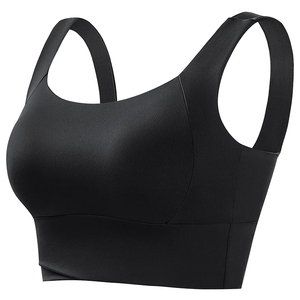 Women's Racerback Sports Bra Scoop Neck High Support Seamless Breathable <b>Mesh</b> Spandex/Nylon Yoga Fitness Running Workout <b>Top</b> - Product Image 1