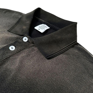 Custom Design Boxy Fit 100% Cotton Men's Customized <b>Acid</b> Wash Polo Shirts Fashionable <b>Drop</b> Shoulder Men's Polo Shirts - Product Image 6