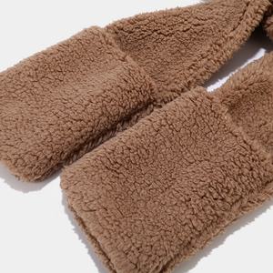 Winter Faux Fur Bear Hood <b>Hat</b> <b>Set</b> with Earflap Neck Warmer <b>Scarf</b> <b>and</b> Gloves for Adults Digital Printing Travel - Product Image 5