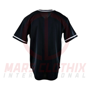 เสื้อเบสบอลคุณภาพพรีเมียมขายส่ง เสื้อผ้ากีฬาทีมระบายอากาศได้ดี สีพื้น ปิดด้วยกระดุม - Product Image 6