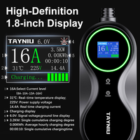 TAYNIU Infinity APP Versi APP Pengisi Daya EV 7KW 32A Kabel 5M Tipe 2 Pengisi Daya Mobil Listrik Colokan CEE 80V-260V Pengiriman Dari Thailand