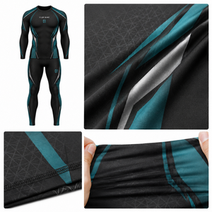 Club 01 2-Piece Full Length Yoga Set Crew Neck Sublimation Print Spandex Polyester Quick Dry <b>Mesh</b> Sweat-Wicking High Waist Sport - Product Image 2