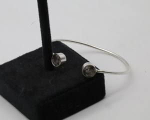 Bracelets manchette en zircon avec argent allemand, bracelet manchette ouvert réglable, bijoux en zircon étincelant pour femme - Product Image 3