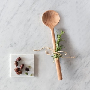 Cuillère de cuisine en bois bio, finition lisse, durable, écologique, résistante à la chaleur, idéale pour remuer, servir et offrir - Product Image 1