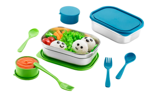 New Portable BPA-Free Stainless Steel 3-<b>Compartment</b> <b>Lunch</b> <b>Box</b> Silicone Lids Stackable Leak-Proof Heatable Grade Bento <b>Box</b> - Product Image 3