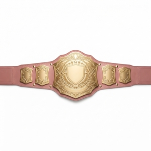 Ceinture de championnat sportive personnalisée, ceinture de récompense pour la lutte et la boxe, plaques métalliques, sangle en cuir, logo gravé, design personnalisé - Product Image 1