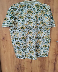 Robe kimono à fleurs en coton, imprimé floral fait main, respirante, manches longues, vêtements de nuit, tailles disponibles - Product Image 4