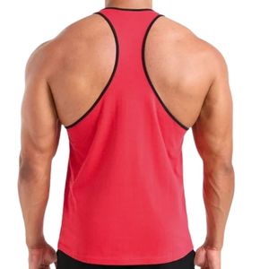 <b>Mens</b> <b>Red</b> Racerback Tank Top Gym Workout <b>Vest</b> Athletic Fitness Training Bodybuilding Sportswear Sleeveless Running Activewear - Product Image 6
