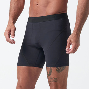 <b>Mens</b> Half Tights <b>Compression</b> <b>Shorts</b> Custom Logo 4 Way Stretch Lightweight Gym Fitness Athletic <b>Shorts</b> with Elastic Waist - Product Image 3