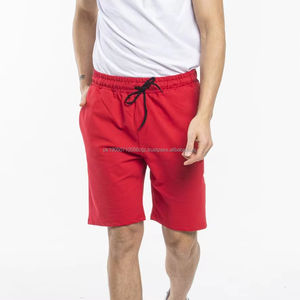 Pantalones cortos rojos lisos sólidos Pantalones cortos transpirables para hombres Moda única Venta caliente Varios diseños Pantalones cortos ajustados - Product Image 1