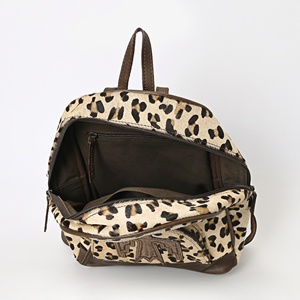 Sac à dos en cuir de vachette à poils, fait main, style western, unisexe, pour voyage - Product Image 6