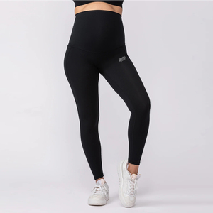 Leggings de maternité sans couture SHH en gros – Leggings de grossesse taille haute avec soutien abdominal, pantalons d'entraînement légers et respirants - Product Image 3