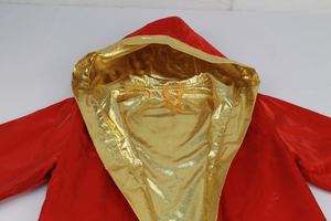 Robe de boxe en satin rouge avec bordure dorée, robe de combat personnalisée pour hommes, entraînement, compétition, Muay Thai, Kickboxing, vêtements légers - Product Image 6