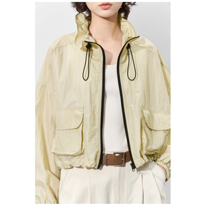 Veste légère coupe-vent à séchage rapide style vêtement de travail extérieur, protection solaire, col roulé, pour femme, nouvelle collection automne, trench - Product Image 5