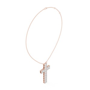 Colgante de Diamante Cultivado en Laboratorio con Forma de Esmeralda de Calidad Única, Oro Sólido de 14K, Certificado IGI, Personalizable OEM/ODM - Product Image 2