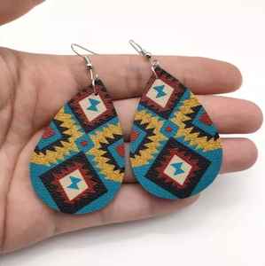 Pendientes de Estilo Étnico con Diseño de Corazón, para Mujer, con Estampado de Progreso, en Forma de Lágrima, Joyería de Moda, Regalo para Mujer - Product Image 6