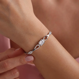 Pulsera de Plata de Ley 925 con Oro Puro de 14K, Diamantes Naturales, Topacio Blanco, Cadena de Rosario, Pulsera Ajustable, Corte Esmeralda, Joyería de Oro - Product Image 3