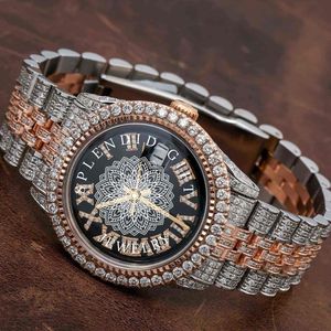 Reloj Splendid G Jewelry con Diamantes, 28 mm, Analógico, Movimiento de Cuarzo ETA, Correa de Plata con Moissanita, Cristal de Zafiro, Números Romanos, Día/ Fecha - Product Image 1