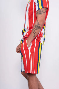 Ensemble short et t-shirt pour homme en coton respirant, prix abordable, sublimation, haute visibilité, dernier design. - Product Image 2