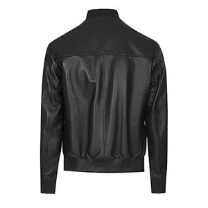 Veste d'hiver en cuir véritable et toile imperméable, personnalisable, tendance, confortable, à séchage rapide, avec logo frontal, pour homme, à prix abordable - Product Image 6