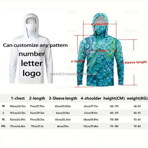 Men's Long-Sleeve Fishing <b>Hoodie</b> Sun Shield Breathable Outdoor Sports Apparel Waterproof Moisture Wicking Technology <b>Thumb</b> <b>Holes</b> - Product Image 6