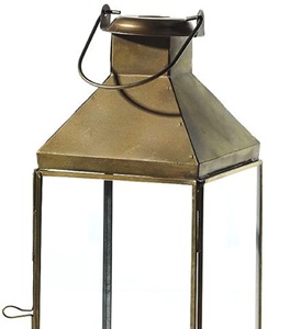 Nueva Linterna de Exterior de Metal y Vidrio 2026, Decoración para el Hogar con Acabado de Latón, Linterna de Estilo Moderno Hecha a Mano - Product Image 2