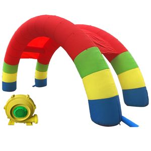 26ft X 13ft doppio arco gonfiabile arcobaleno arco 370W ventilatore per la pubblicità e la festa di compleanno decorazioni - Product Image 1