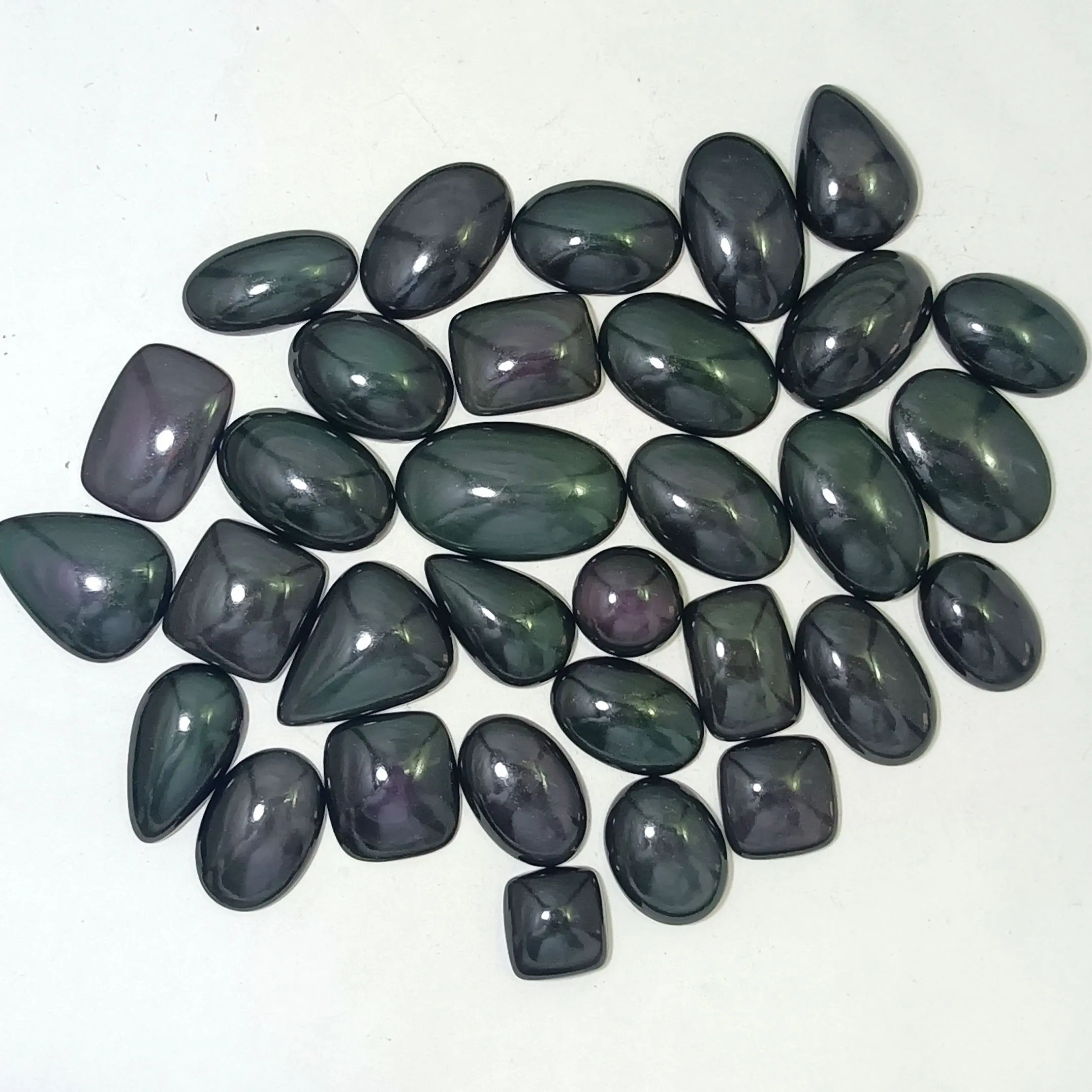 Cầu vồng Obsidian Cabochon Sparkle miễn phí hình thức Kích thước cầu vồng Obsidian đá quý Loose đá để làm đồ trang sức