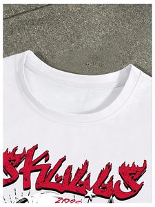 Conjunto de camiseta con estampado gráfico y pantalones cortos con cordón para hombre, conjunto de dos piezas personalizado de manga corta, ropa deportiva informal - Product Image 6