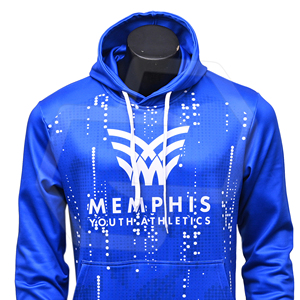 Sudadera con Capucha Azul Deportiva para Jóvenes, Corte Regular, Informal, Transpirable, de Poliéster Tejido, Ropa Deportiva, Top de Entrenamiento - Product Image 4