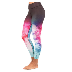 Customized Womens Stretch Yoga <b>Leggings</b> High Waist Floral Print Gym Fitness Workout Tights For <b>Ladies</b> - Product Image 5