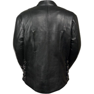 Chaqueta de Motociclista Casual de Cuero Negro Premium para Mujer SAMROZ SPORTS - Product Image 3